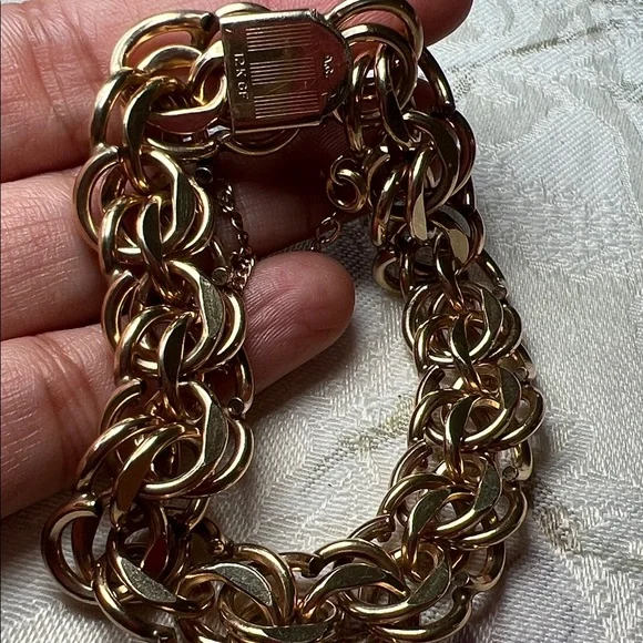 VTG Luxurious 12k Gold filled Link Bracelet - Picture 4 of 6